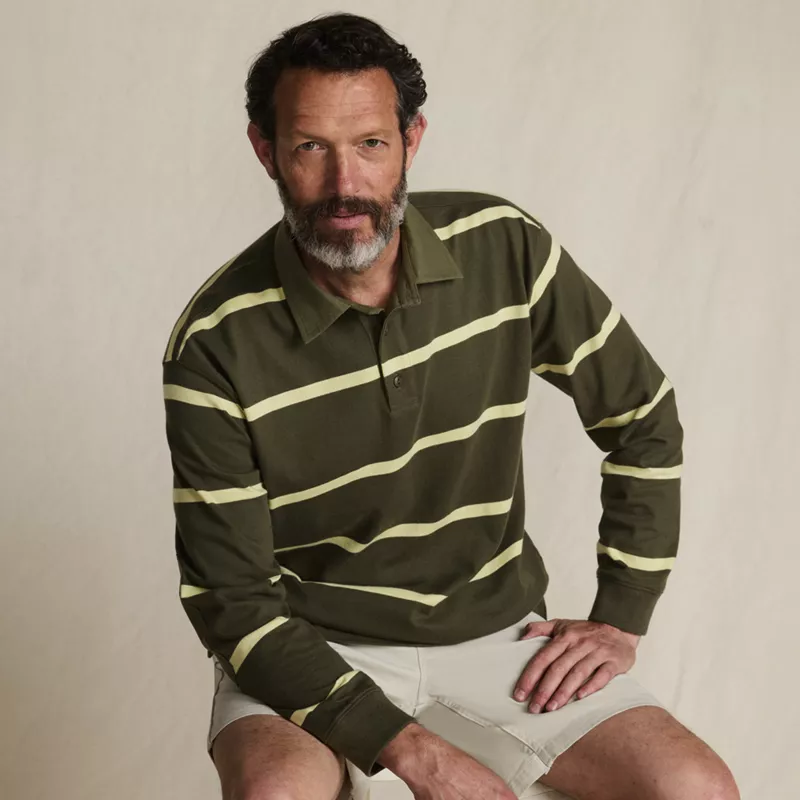 Men's Long Sleeve Rugged Rugby Polo, alternative image