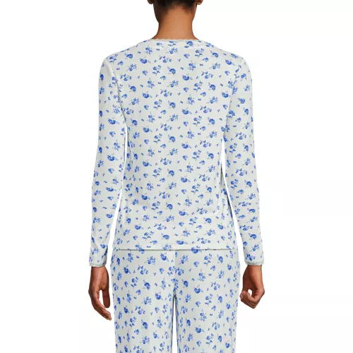 Women's Pointelle Long Sleeve Sleep Cardigan, Back