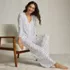 Women's Pointelle Long Sleeve Sleep Cardigan, alternative image