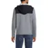 Men's Sweater Fleece Mixed Media Full Zip Jacket, Back