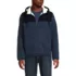 Men's Sweater Fleece Mixed Media Full Zip Jacket, Front