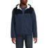 Men's Sweater Fleece Mixed Media Full Zip Jacket, Front
