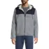 Men's Sweater Fleece Mixed Media Full Zip Jacket, Front