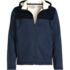 Men's Sweater Fleece Mixed Media Full Zip Jacket, Front