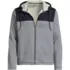 Men's Sweater Fleece Mixed Media Full Zip Jacket, Front
