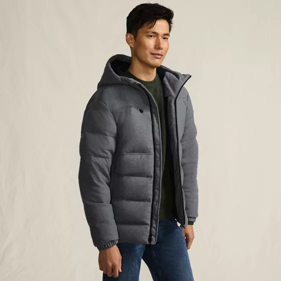 Men's Brushed Heritage Max 600 Down Puffer Hooded Jacket - primary