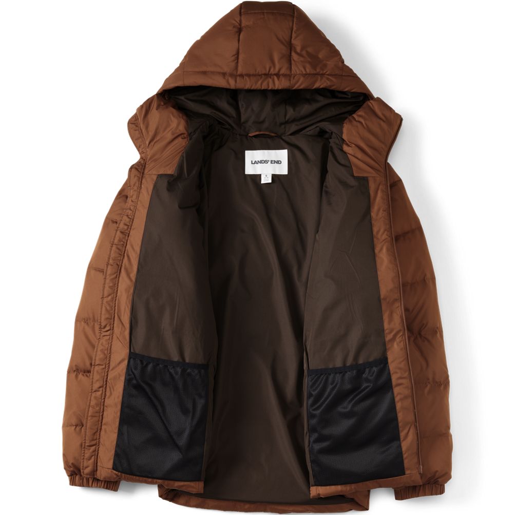 Men's Corduroy Max 600 Down Puffer Hooded Jacket | Lands' End