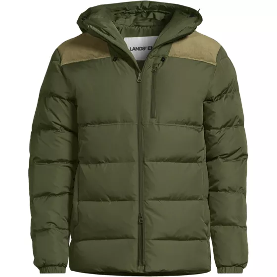 Men's Corduroy Max 600 Down Puffer Hooded Jacket - primary