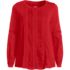 Women's Lightweight Jersey Lace Mix Long Sleeve Pintuck Top, Front