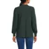 Women's Lightweight Jersey Long Sleeve Button Front Pintuck Top, Back