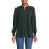 Women's Lightweight Jersey Long Sleeve Button Front Pintuck Top, Front
