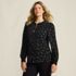 Women's Lightweight Jersey Long Sleeve Button Front Pintuck Top, Front