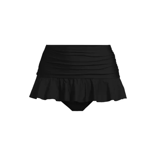 Women's Ruffle Midwaist Skirted Bikini Bottoms, Front