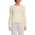 Women's Eyelash Fuzzy Pointelle Puff Sleeve Sweater, Front