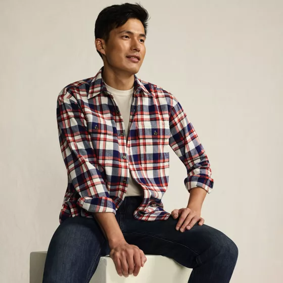 Men's Long Sleeve RainDefense Flannel Shirt - primary