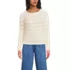 Women's Fuzzy Eyelash Cable Boatneck Sweater, Front
