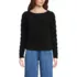 Women's Fuzzy Eyelash Cable Boatneck Sweater, Front