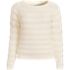 Women's Fuzzy Eyelash Cable Boatneck Sweater, Front