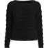 Women's Fuzzy Eyelash Cable Boatneck Sweater, Front