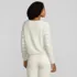 Women's Fuzzy Eyelash Cable Boatneck Sweater, Back