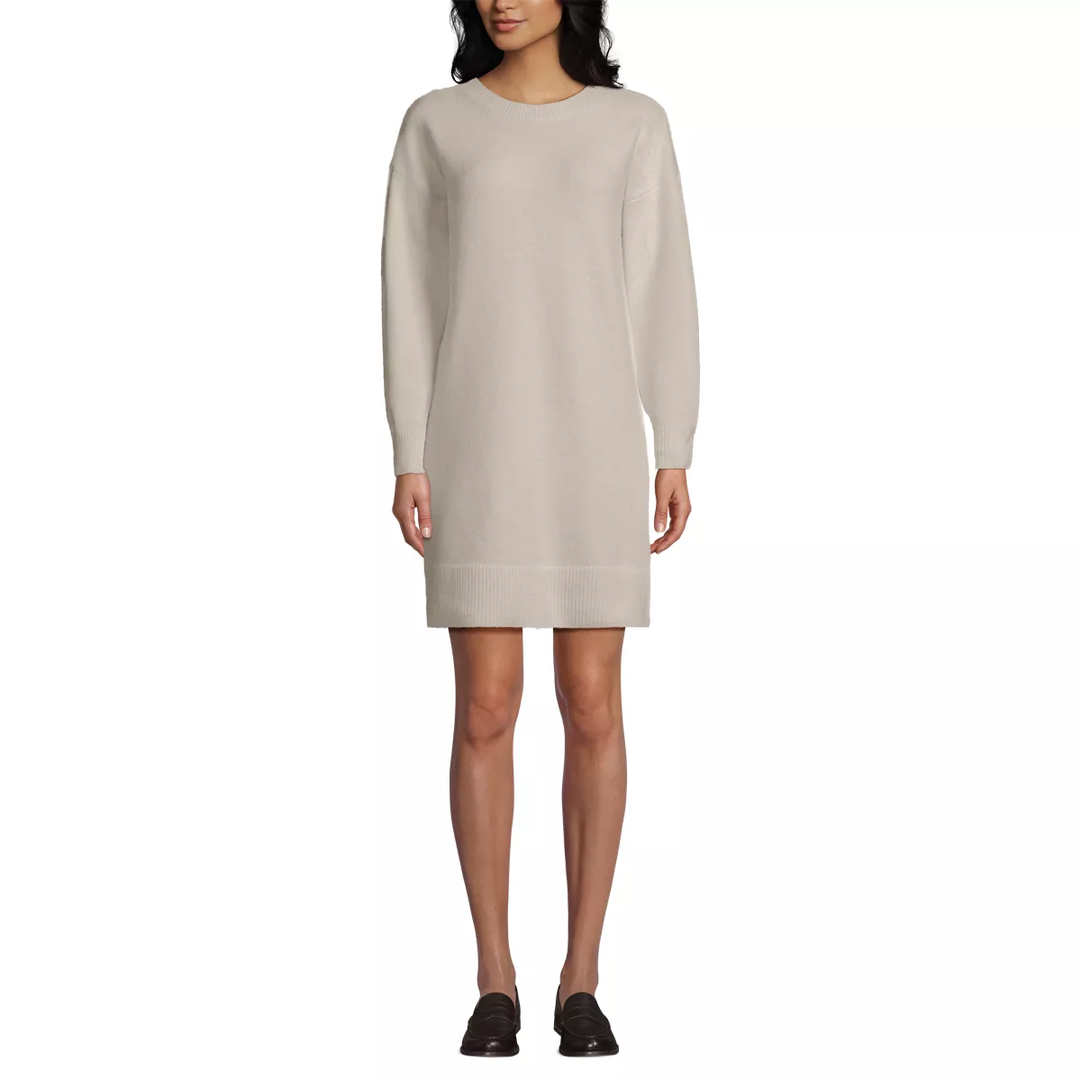 Women's Fuzzy Bow Back Mini Sweater Dress