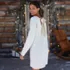 Women's Fuzzy Bow Back Mini Sweater Dress, alternative image