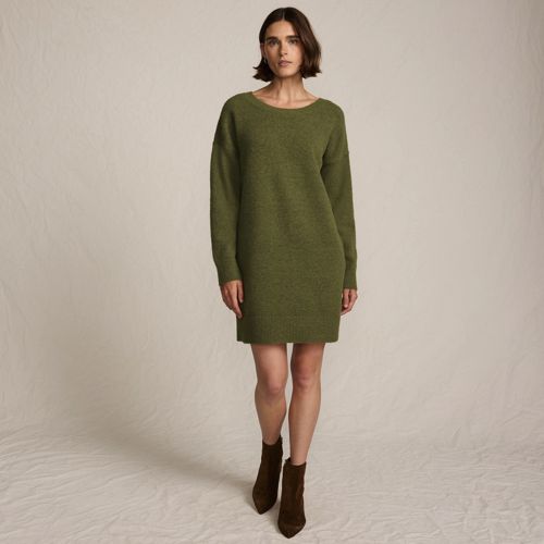 Women's Fuzzy Bow Back Mini Sweater Dress, Front
