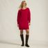 Women's Fuzzy Bow Back Mini Sweater Dress, Front