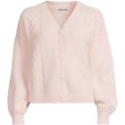 Women's Fuzzy Eyelash Cable Cardigan Sweater