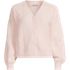 Women's Fuzzy Eyelash Cable Cardigan Sweater, Front