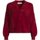 Women's Fuzzy Eyelash Cable Cardigan Sweater