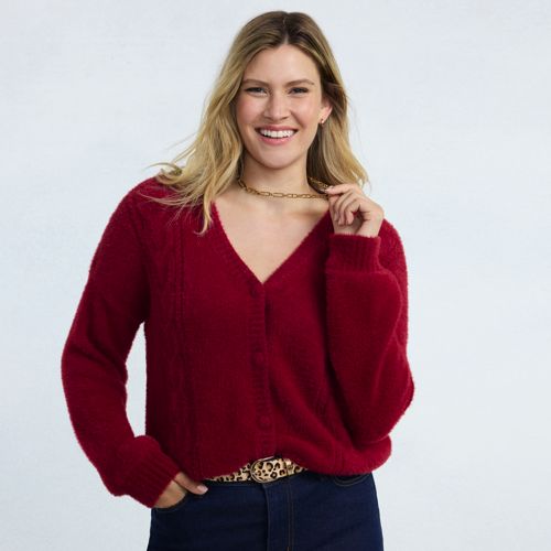 Women's Fuzzy Turtleneck Lantern Sleeve Sweater
