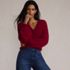 Women's Fuzzy Eyelash Cable Cardigan Sweater, alternative image