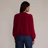 Women's Fuzzy Eyelash Cable Cardigan Sweater, Back
