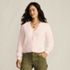 Women's Fuzzy Eyelash Cable Cardigan Sweater, Front