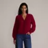 Women's Fuzzy Eyelash Cable Cardigan Sweater, Front