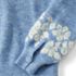 Women's Fuzzy Turtleneck Lantern Sleeve Jacquard Sweater, alternative image