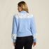 Women's Fuzzy Turtleneck Lantern Sleeve Jacquard Sweater, Back