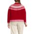 Women's Plus Size Lofty Birdseye Fair Isle Cardigan Sweater, Back