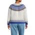 Women's Plus Size Lofty Birdseye Fair Isle Cardigan Sweater, Back