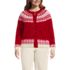 Women's Plus Size Lofty Birdseye Fair Isle Cardigan Sweater, Front