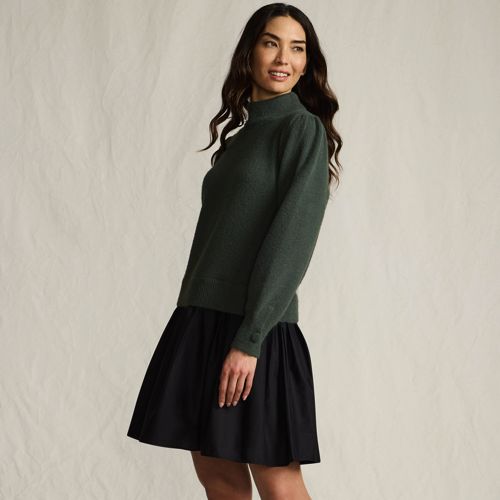 Women's Cap Sleeve Box Pleat Ponte Dress