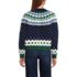 Women's Lofty Birdseye Fair Isle Cardigan Sweater, Back