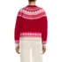 Women's Lofty Birdseye Fair Isle Cardigan Sweater, Back