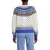 Women's Lofty Birdseye Fair Isle Cardigan Sweater, Back
