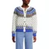 Women's Petite Lofty Birdseye Fair Isle Cardigan Sweater, Front