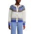 Women's Lofty Birdseye Fair Isle Cardigan Sweater, Front