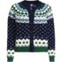Women's Lofty Birdseye Fair Isle Cardigan Sweater, Front