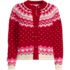 Women's Lofty Birdseye Fair Isle Cardigan Sweater, Front