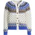 Women's Lofty Birdseye Fair Isle Cardigan Sweater, Front